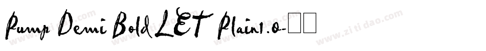 Pump Demi Bold LET Plain1.0字体转换